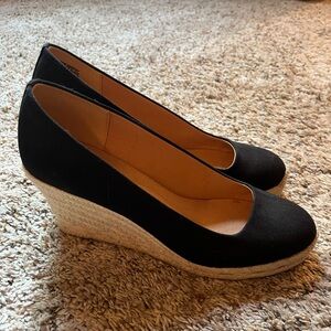 J Crew Canvas Espadrille Wedges, size 8.5